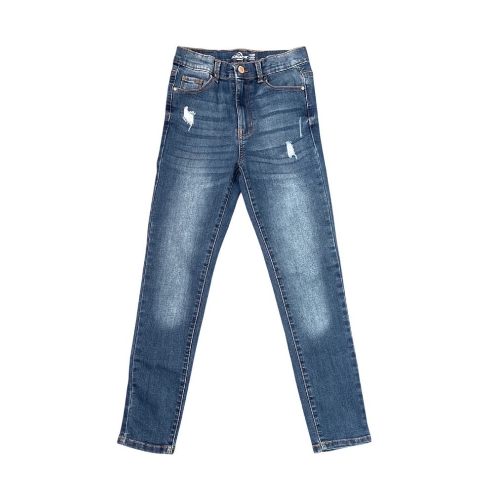 Jordache Girls Skinny Jeans Medium Wash Distressed Denim‎ 14 Slim 25WUJD1095C2